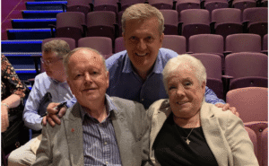 Paul and Annette Hollowell meet Aled Jones Paul and Annette meet Aled Jones.